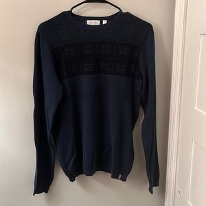 Men’s M Calvin Klein Italian Yarn Sweater Navy